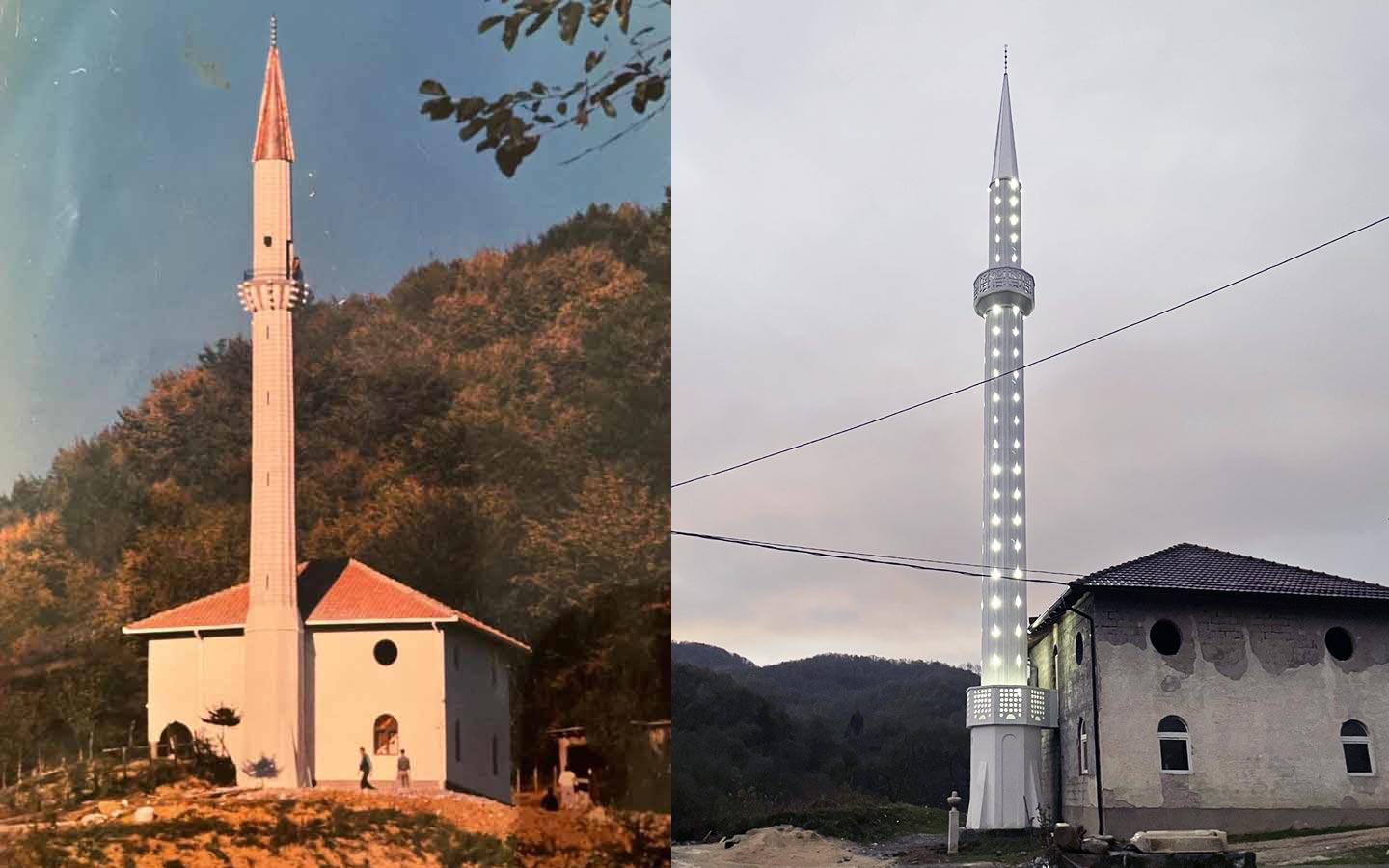 Obnovljena munara: Upaljeni kandilji na džamiji u Srebrenici