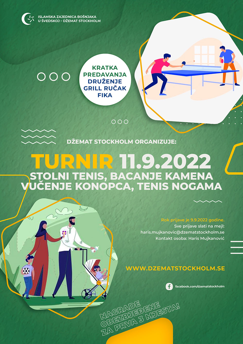 Poziv na Sportski Turnir i druženje 11.09.2022